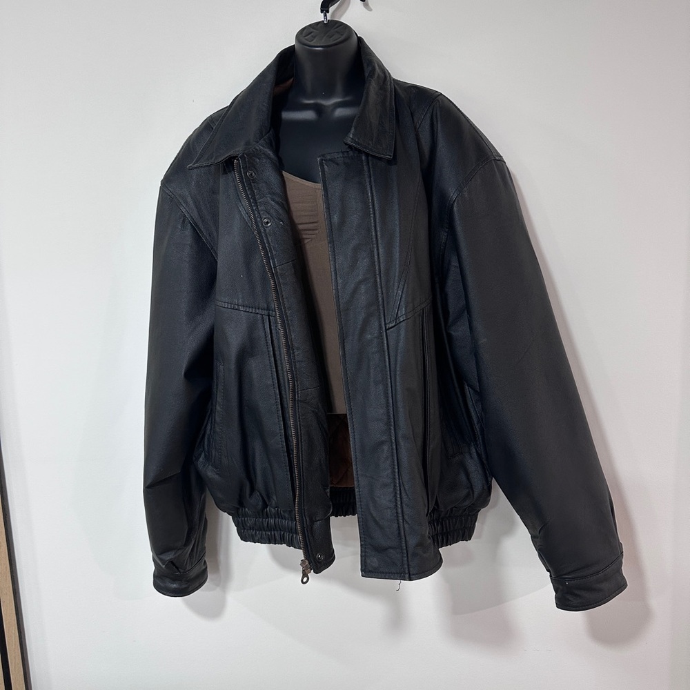 Classic Black Bomber Jacket